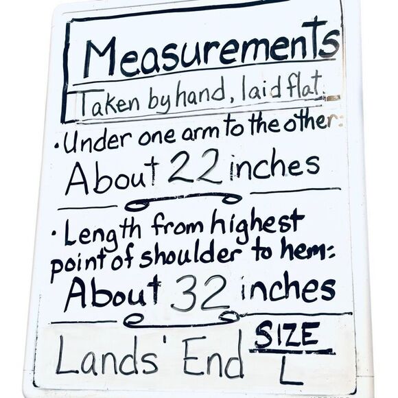 Lands End blue warm long tunic sweater notch neck cotton blend with stretch L - Picture 11 of 11